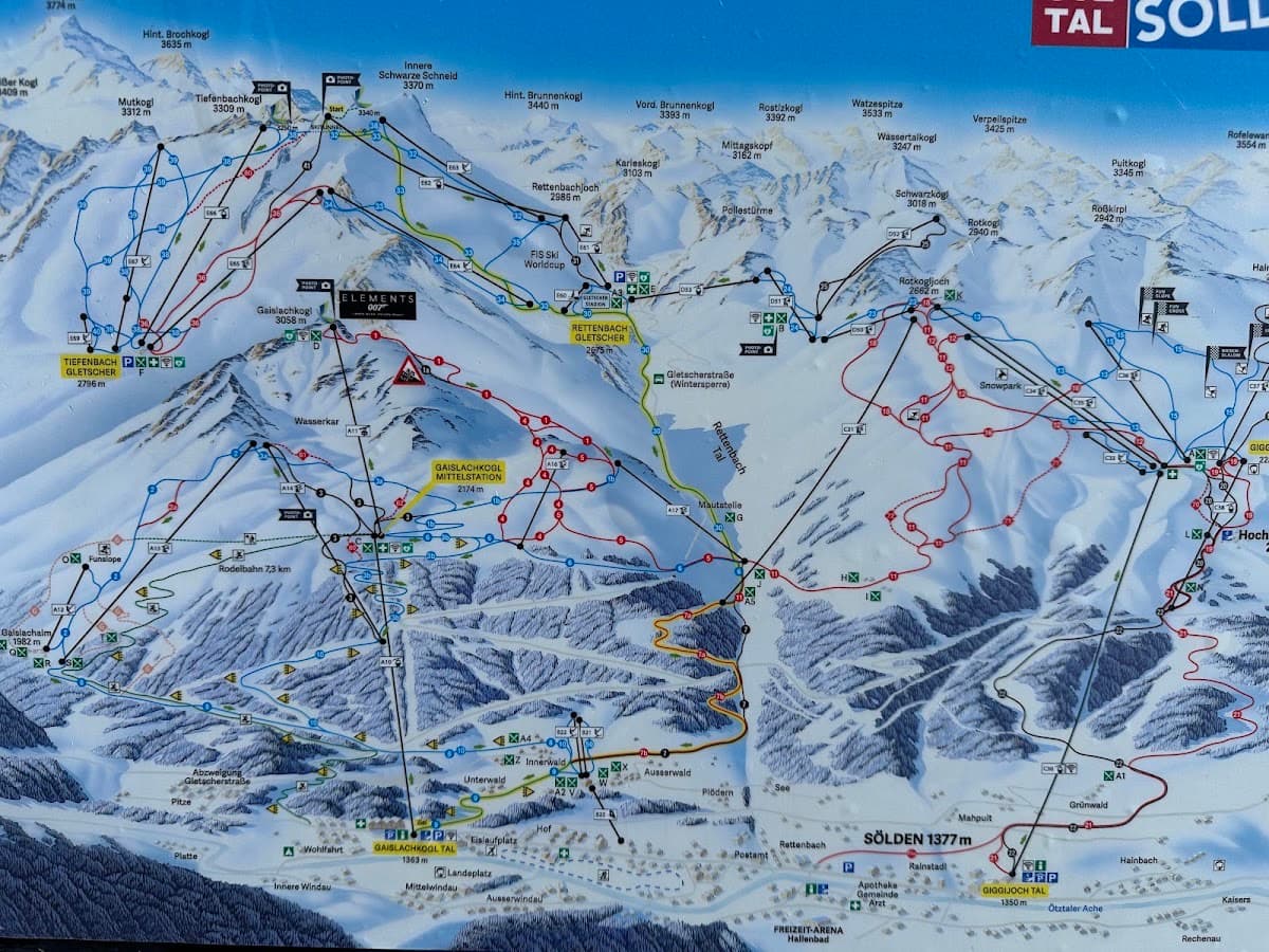 Sölden Gletscherskigebiet