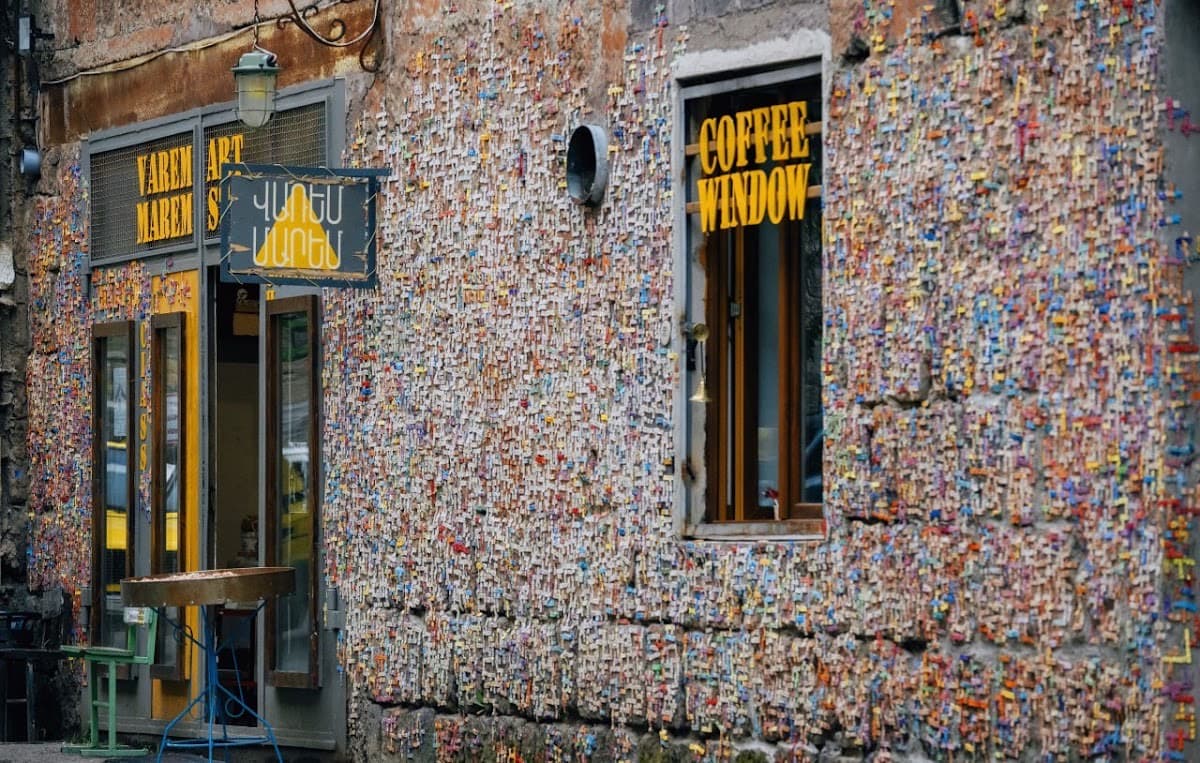 The wall of names Forever in Gyumri